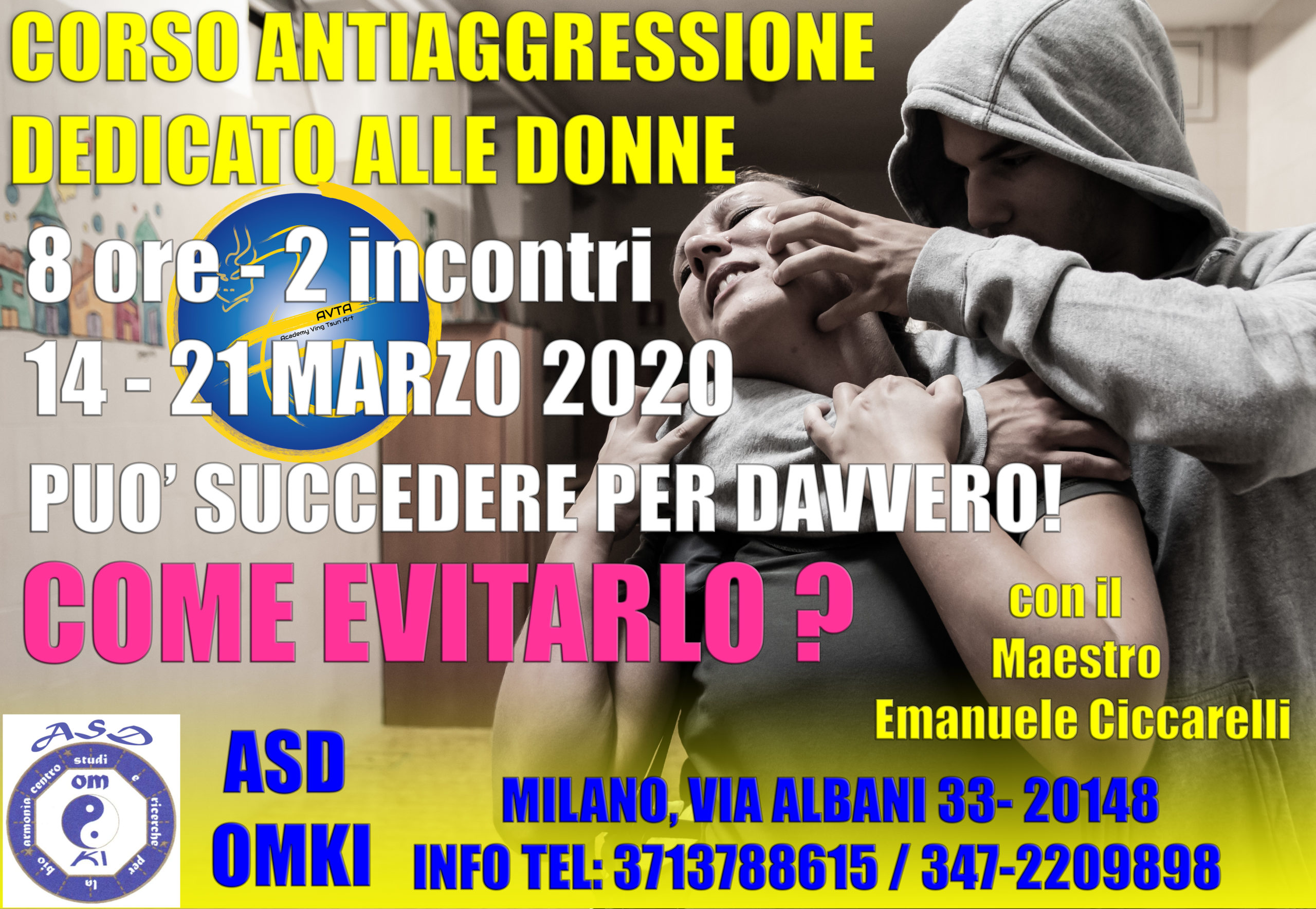 Eventi-AVTA-Academy Ving Tsun Artantiaggressione marzo milano 2020 Eventi-AVTA-Academy Ving Tsun Art
